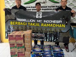 Rebellion MC Indonesia Bagikan 250 Kotak Nasi Takjil dan Bantuan Sembako ke Panti Asuhan di Pangkalpinang